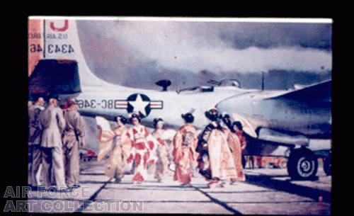 JAPANESE CEREMONY AT A B-26 BASE IN JAPAN